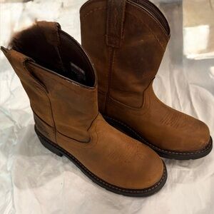 Ariat Distressed Women’s Brown Western Boots Steel Toe US 8B